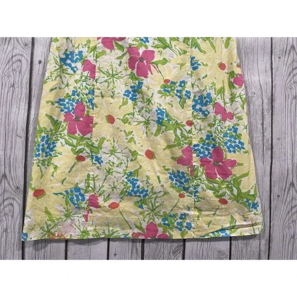 Lilly Pulitzer Strapless Franco Floral Mini Dress Cutout Back Tie Garden Party 6 - Picture 3 of 13